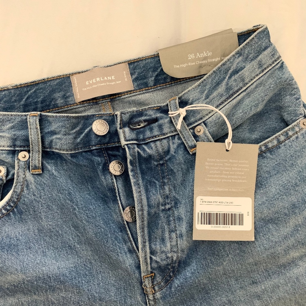 NWT Everlane High Rise Cheeky Straight Jean